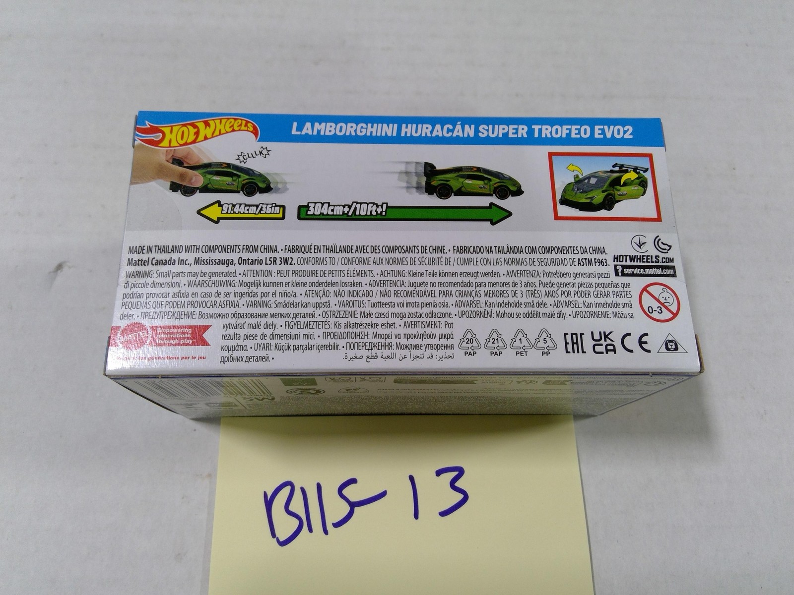 Hot Wheels Pull-Back Speeders Lamborghini Huracan Super Trofeo EVO2 Green