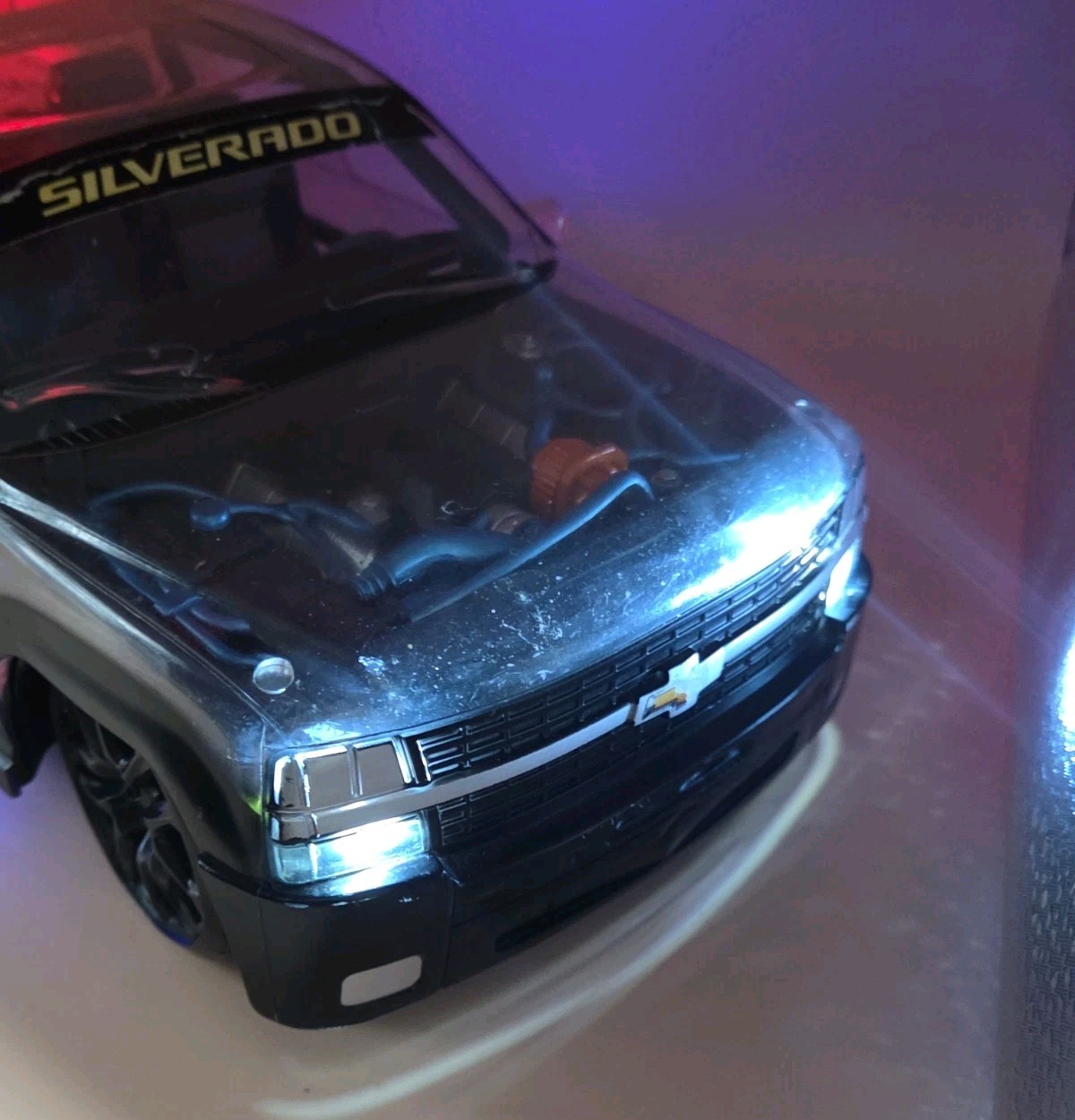 R/C 1999 Chevy Silverado Truck Clear Model Pickup NO CONTROLLER UNTESTED
