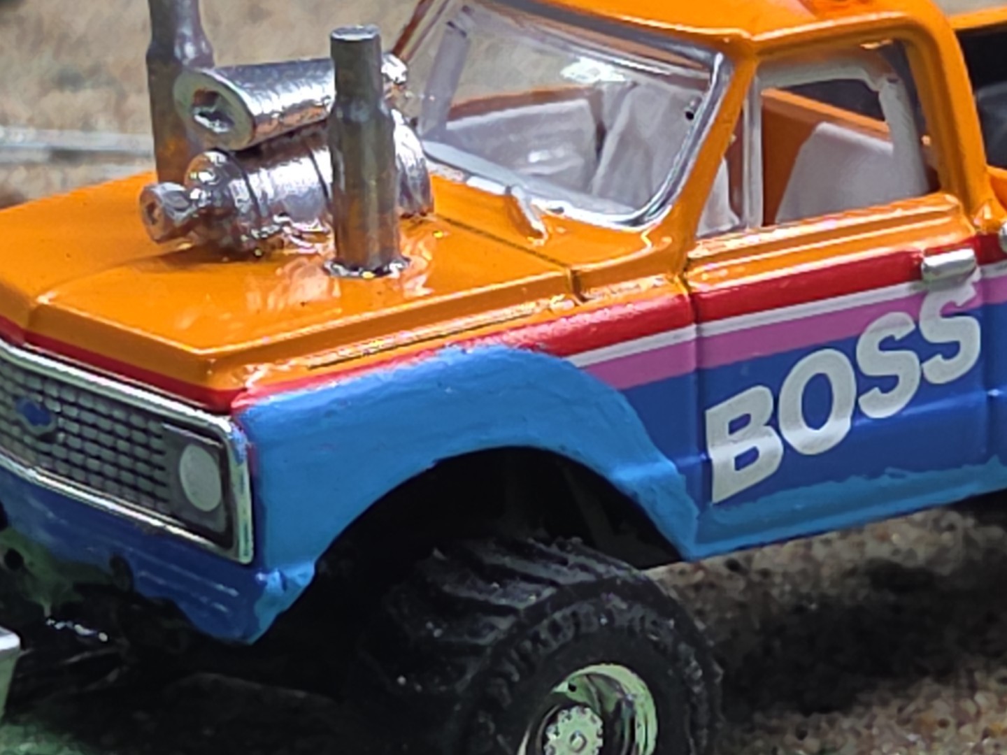 CUSTOM BUILT 1:64 4×4 GreenLight 1972 PULLING TRUCK puller Chevy CHEVEROLET Ertl