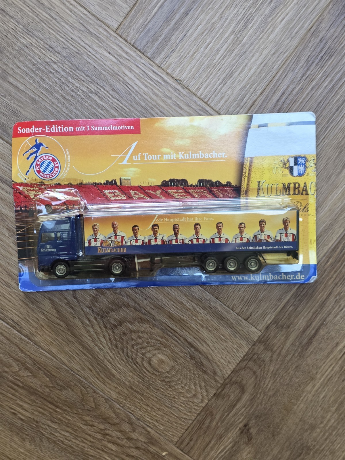 Model Truck MAN LKW Kulmbacher FC Bayern Munich Mint On Card