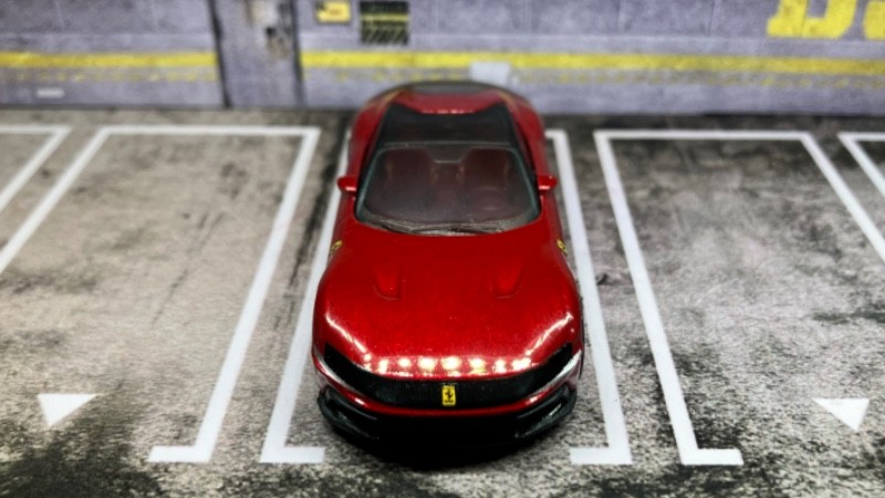 CUSTOM Red Ferrari 12Cilindri • Silver Star Real Riders • 2026 Hot Wheels