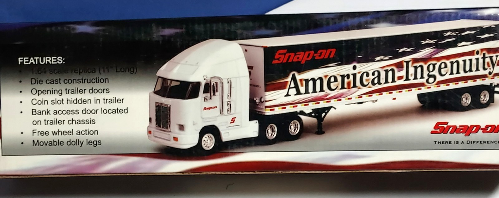 Snap On “American Ingenuity” Custom Truck Trailer Bank New 1:64 Scale die cast