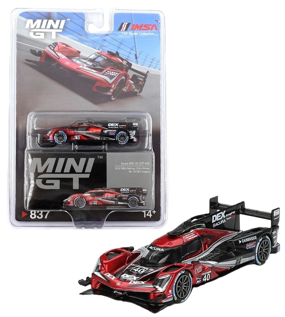 Mini GT 1:64 Acura ARX-06 GTP #40 Wayne Taylor Racing Andretti 2024 IMSA 837-1I
