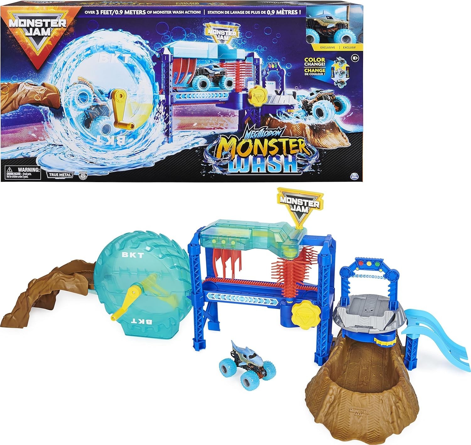 Megalodon Monster Wash: Immersive Color-Changing Water Playset for Children 3+