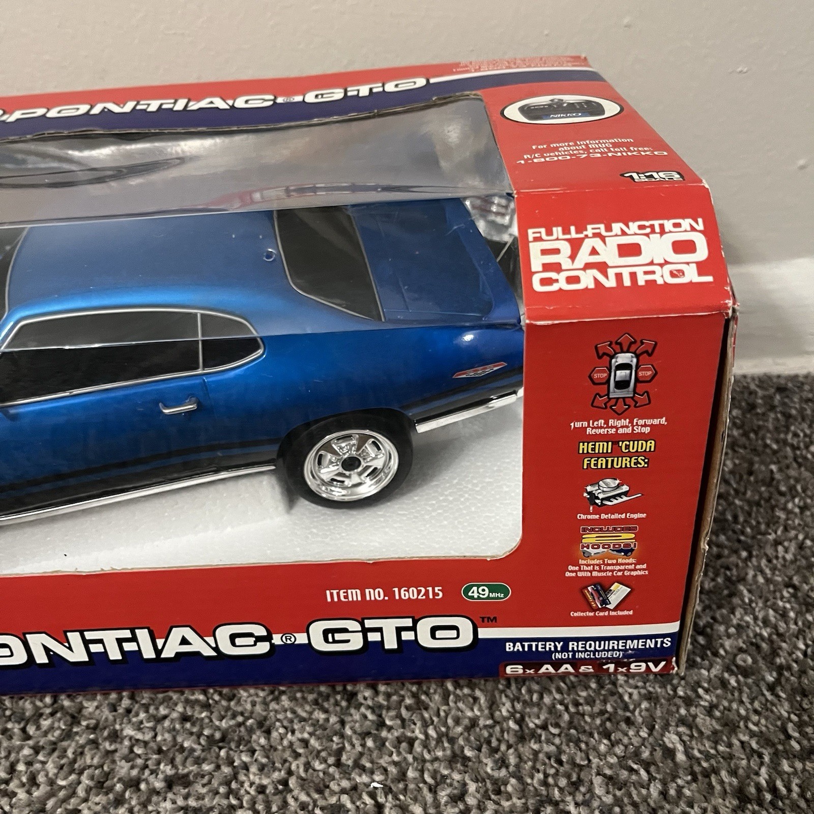 Vintage NIKKO RC 1969 Pontiac GTO Great Shape (Mug Series) 1:16 Radio Controlled