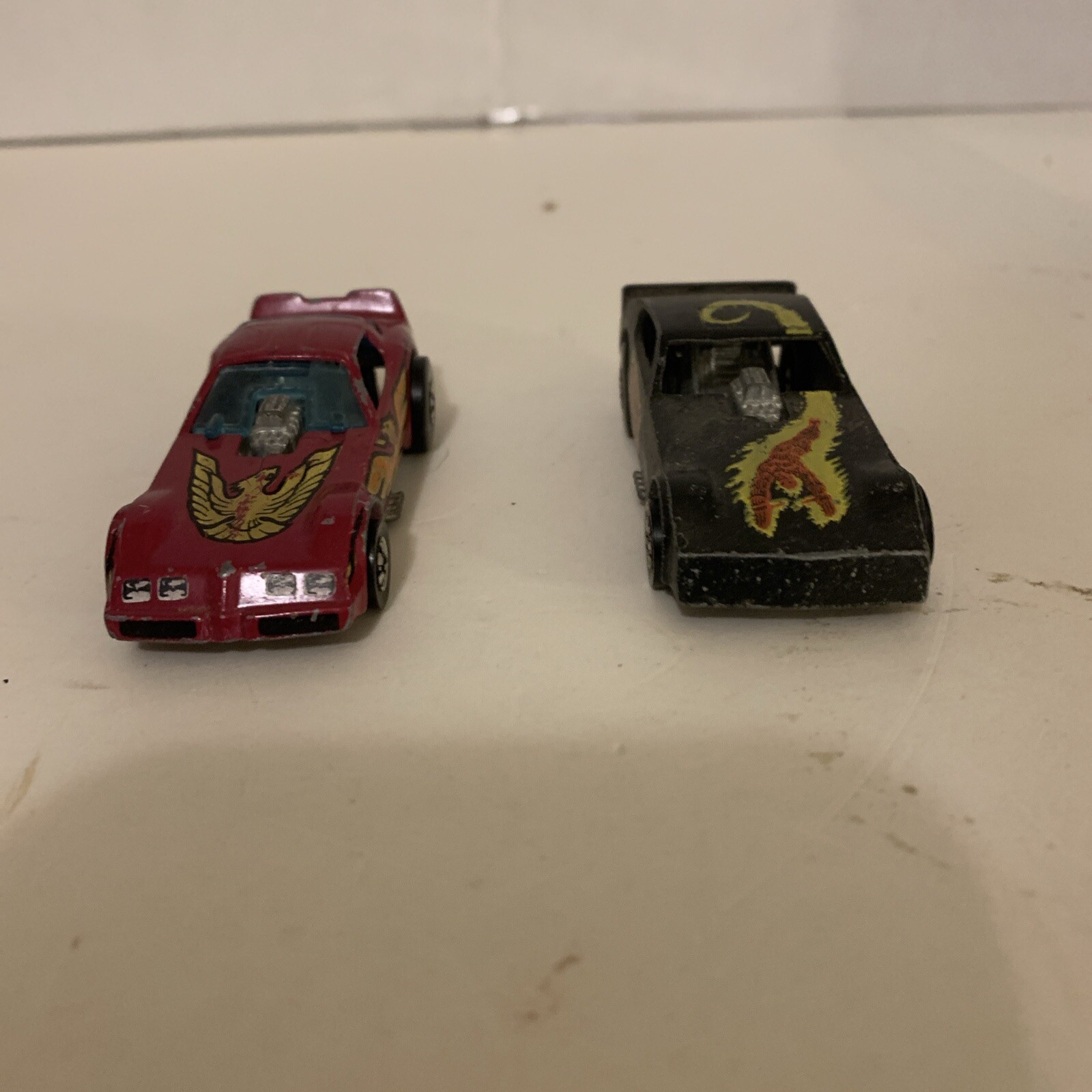 Lot Of 2 Hot Wheels Funny Car Dragsters Human Torch And Firebird Loose