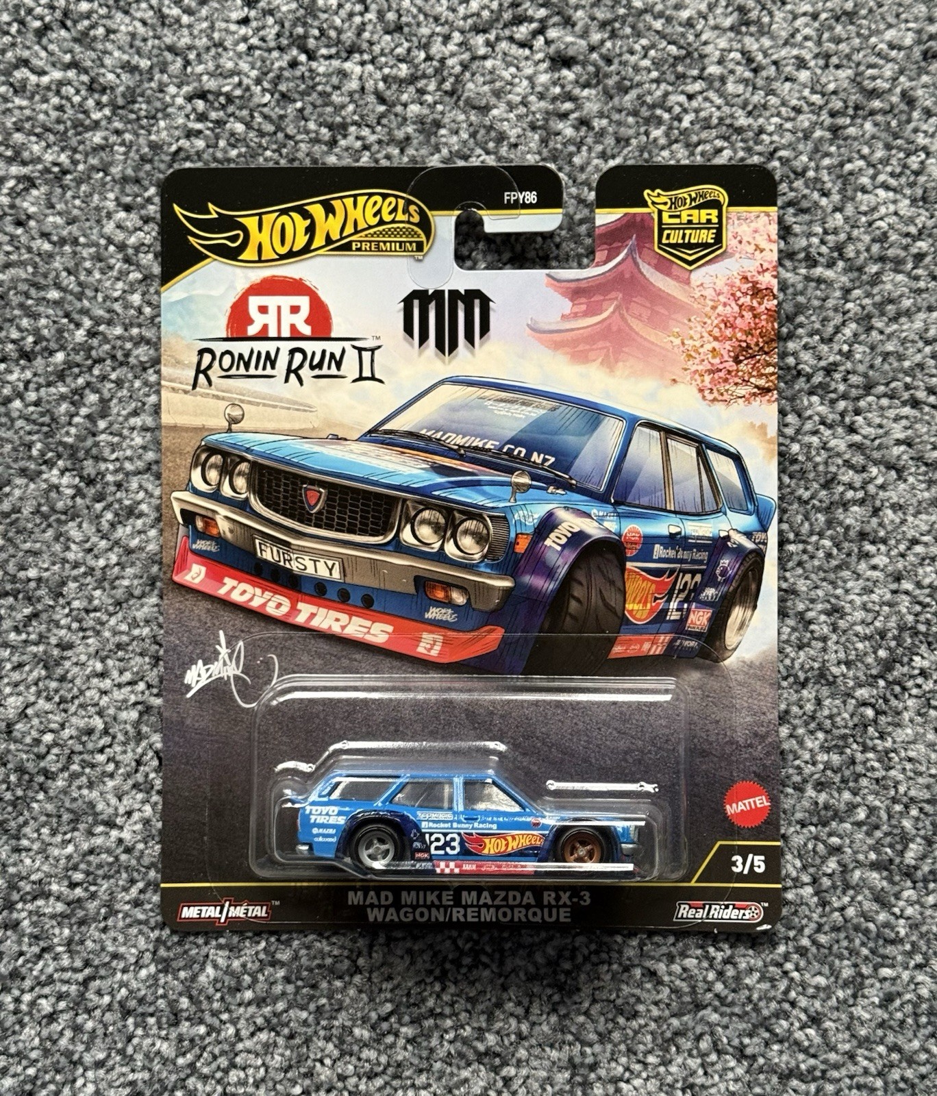 2025 Hot Wheels Ronin Run 2 Mad Mike Mazda RX3 Wagon