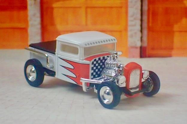1932 Ford Model-A Supercharged Flathead V8 Street Rod Pick-up 1/64 Scale Ltd W