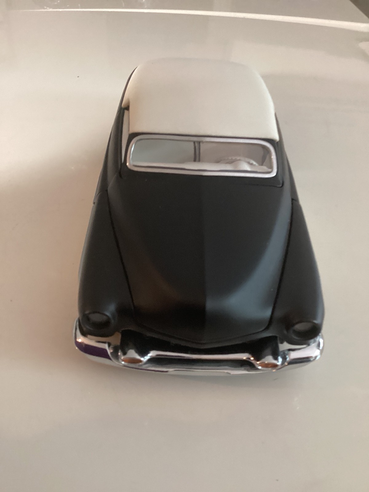 Danbury Mint RARE 1951 Mercury Custom 2 Door Coupe Matte Black White Top 1:24