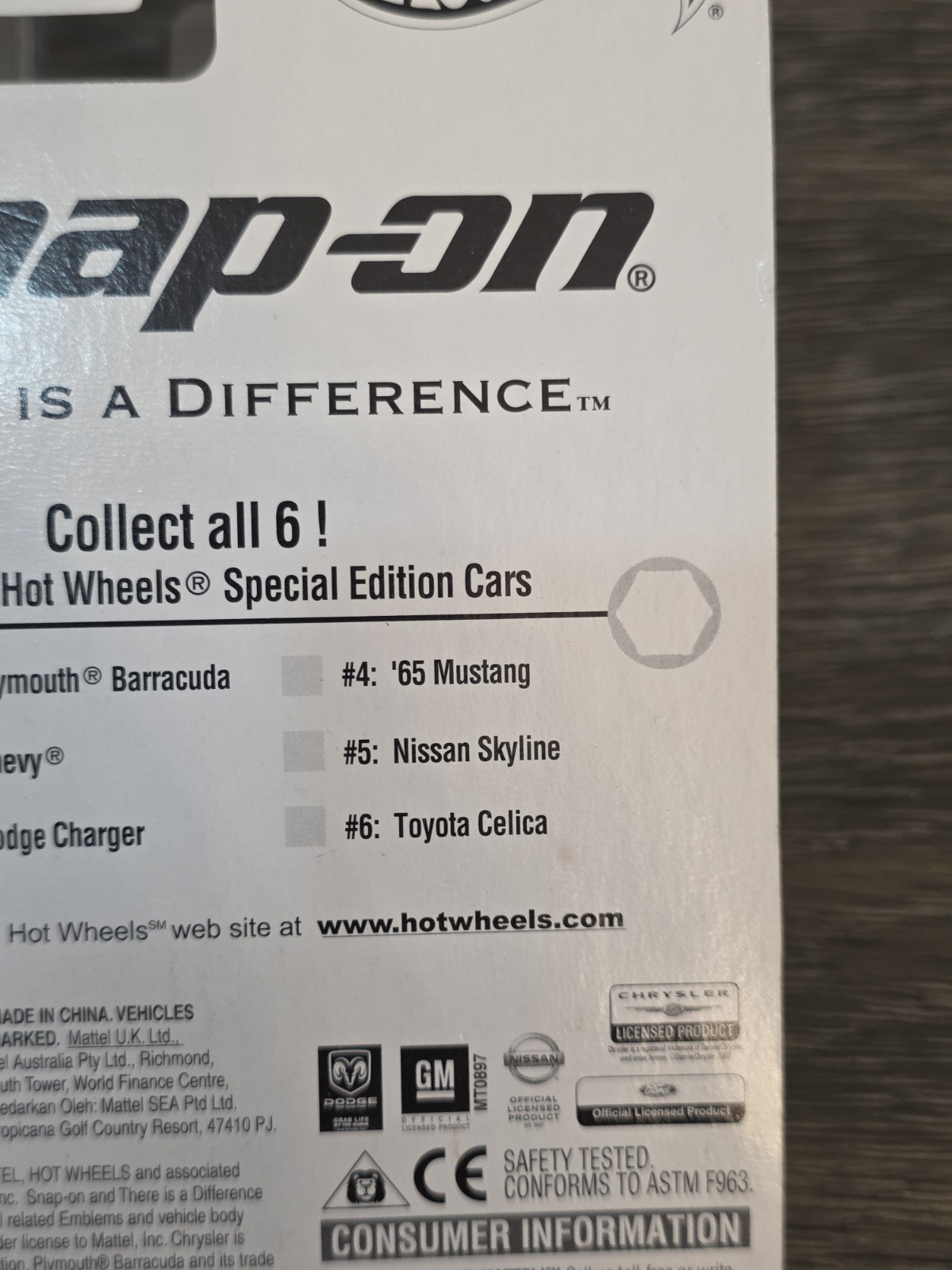 2004 Hot Wheels Snap-On Nissan Skyline (5/6) Special Edition Rare HTF w/protecto