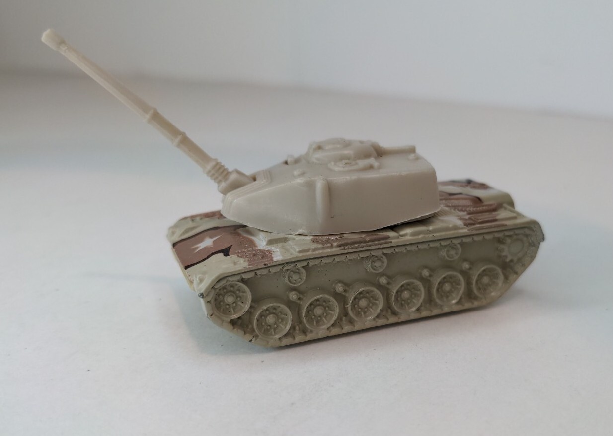 1974 HOT WHEELS-1/64 Diecast Tan/Desert US Camo Military Tank-Malaysia