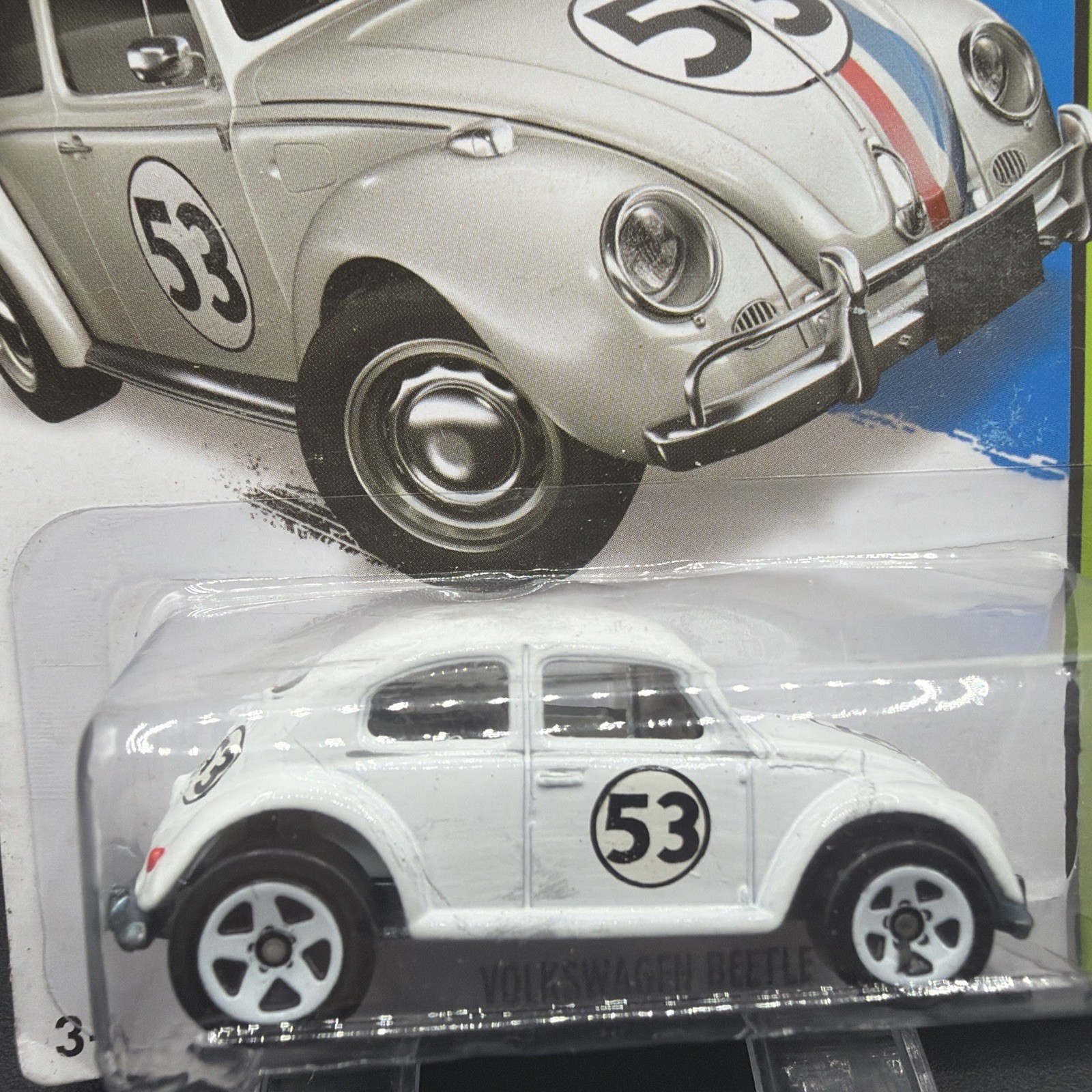 ⭐2014 Hot Wheels HW WORKSHOP HERBIE THE LOVE BUG WHITE VOLKSWAGEN BEETLE 53⭐
