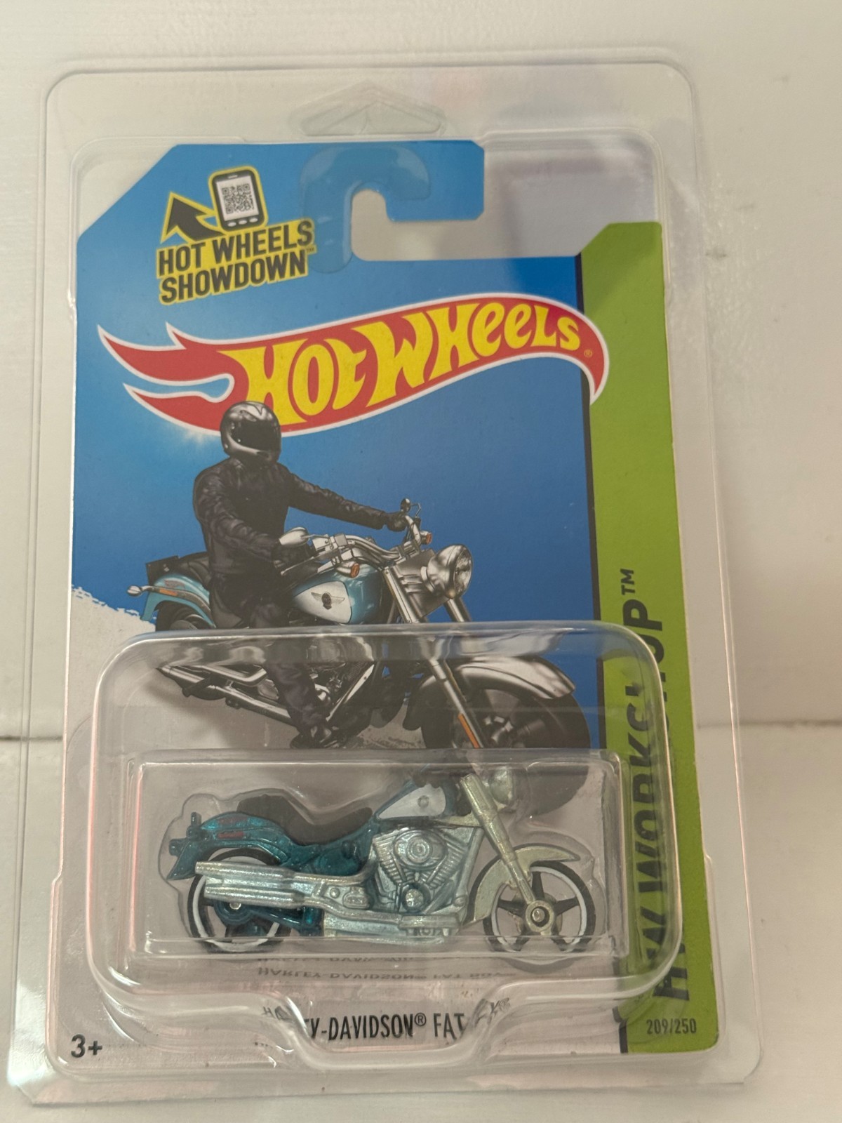 2014 HOT WHEELS SUPER TREASURE HUNT HW WORKSHOP HARLEY-DAVIDSON FAT BOY 1:64