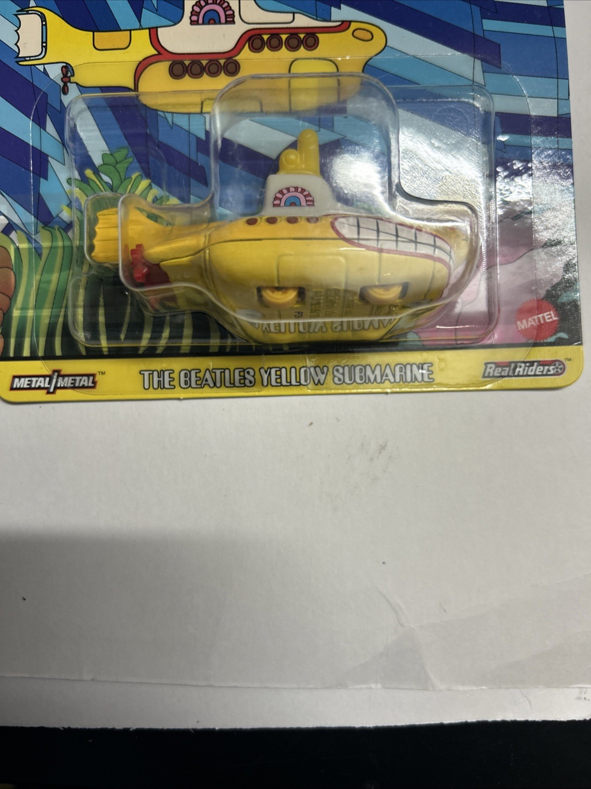 Hot Wheels The Beatles Yellow Submarine Real Riders Premium Mattel