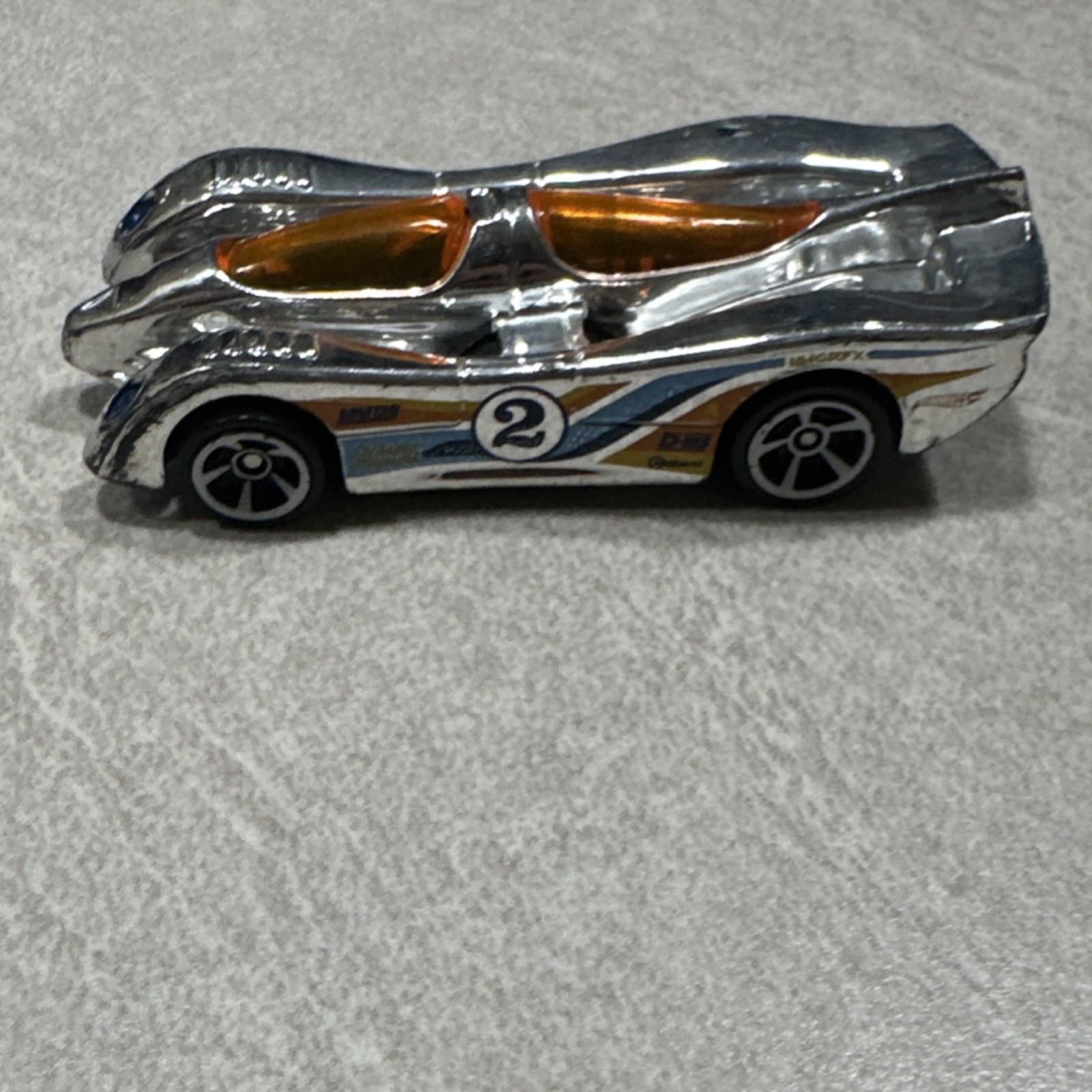 Hot Wheels Power Pistons #2 1:64 Diecast Car Silver Blue Orange 2014