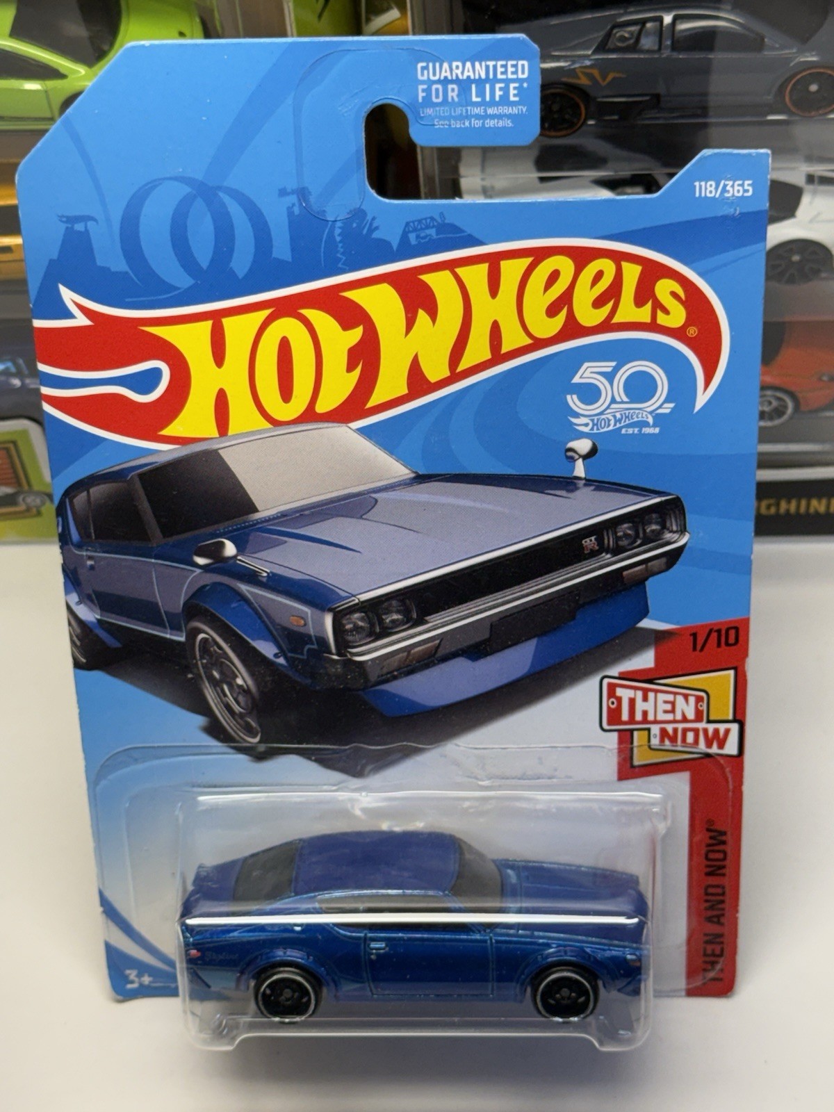 🇯🇵 Hot Wheels 2017 – Blue Nissan Skyline 2000 GT-R – Then & Now 118/365 – 1:64