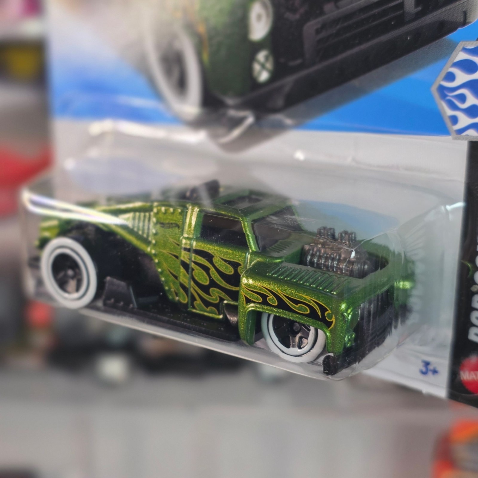 Hot Wheels Erikenstein Rod Green Rat Rod Car Show