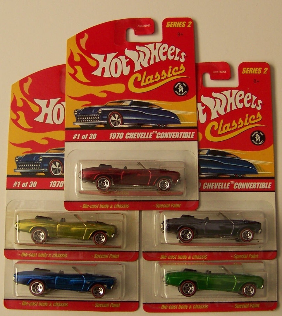 2006 Hot Wheels Classic Series 2 #1 ’70 Chevelle Convertible Lot of 5 Diff. | 01