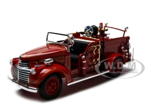 1941 GMC FIRE ENGINE TRUCK RED 1/32 DIECAST MODEL BY SIGNATURE MODELS 32348