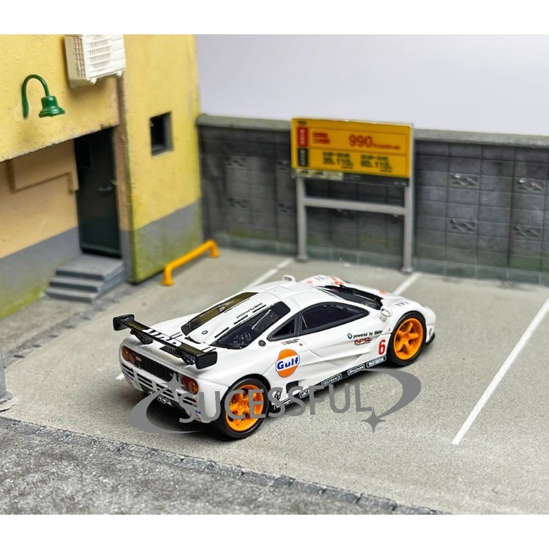 Scalemini 1:64 Gulf F1 GTR Supercar Resin Diecast Model,Racing Collectible Gift