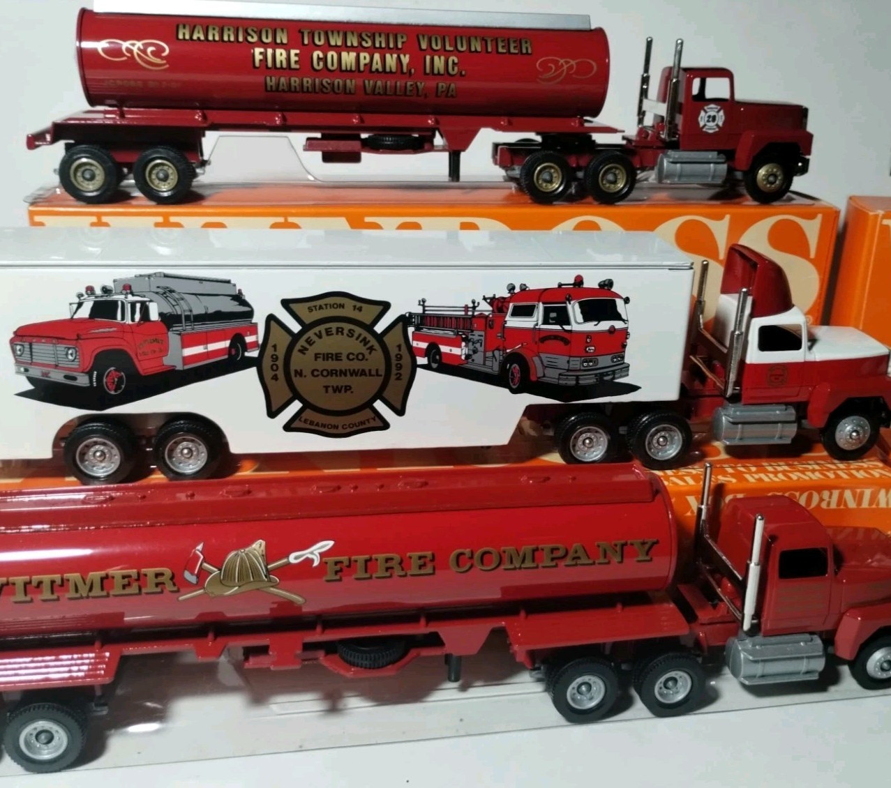 Lot of 17 Pennsylvania Fire Equipment Winross Semi Mack Trucks Tankers …