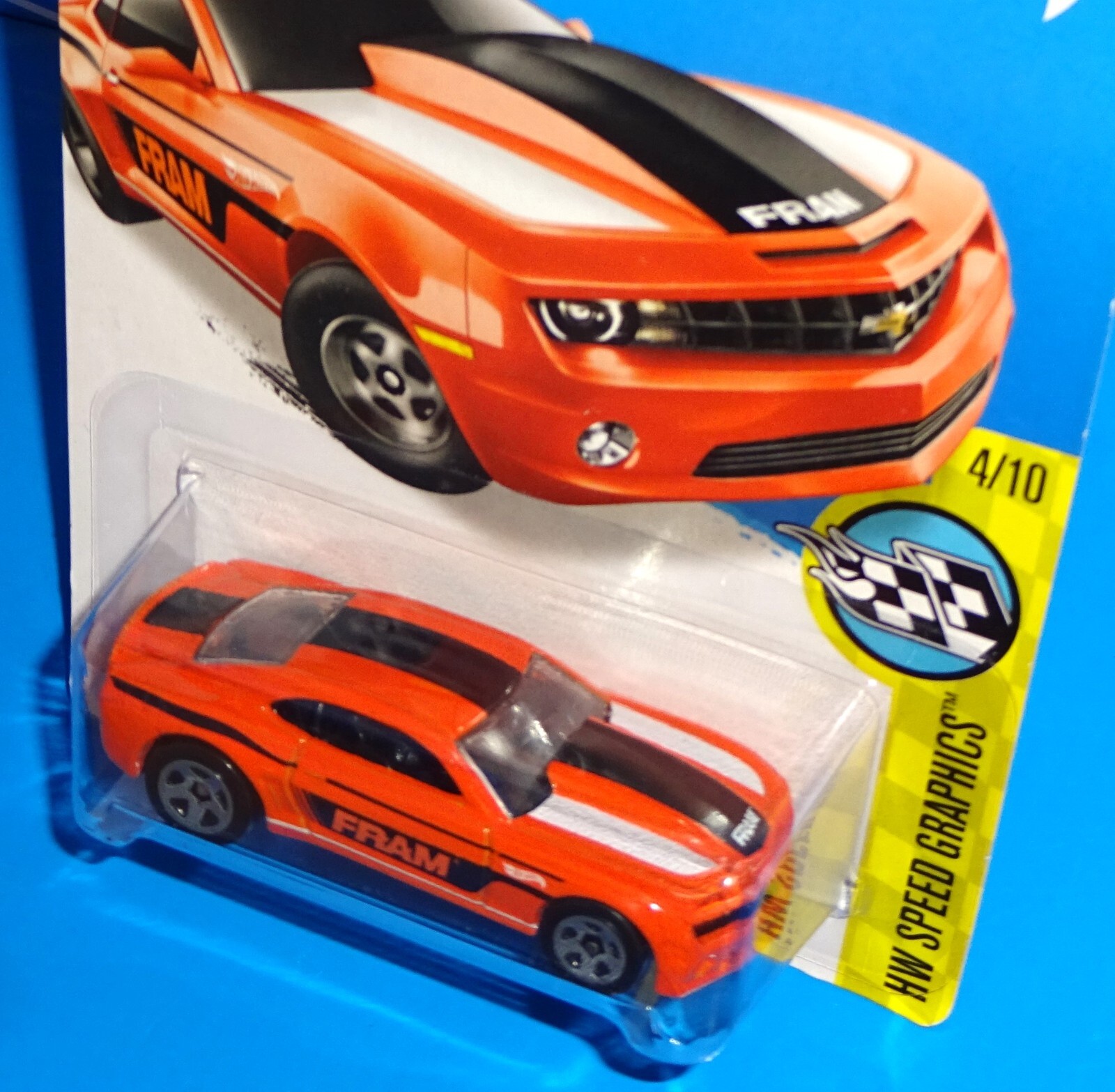 Hot Wheels 2016 Speed Graphics #179 ’13 Chevrolet COPO Camaro Orange FRAM