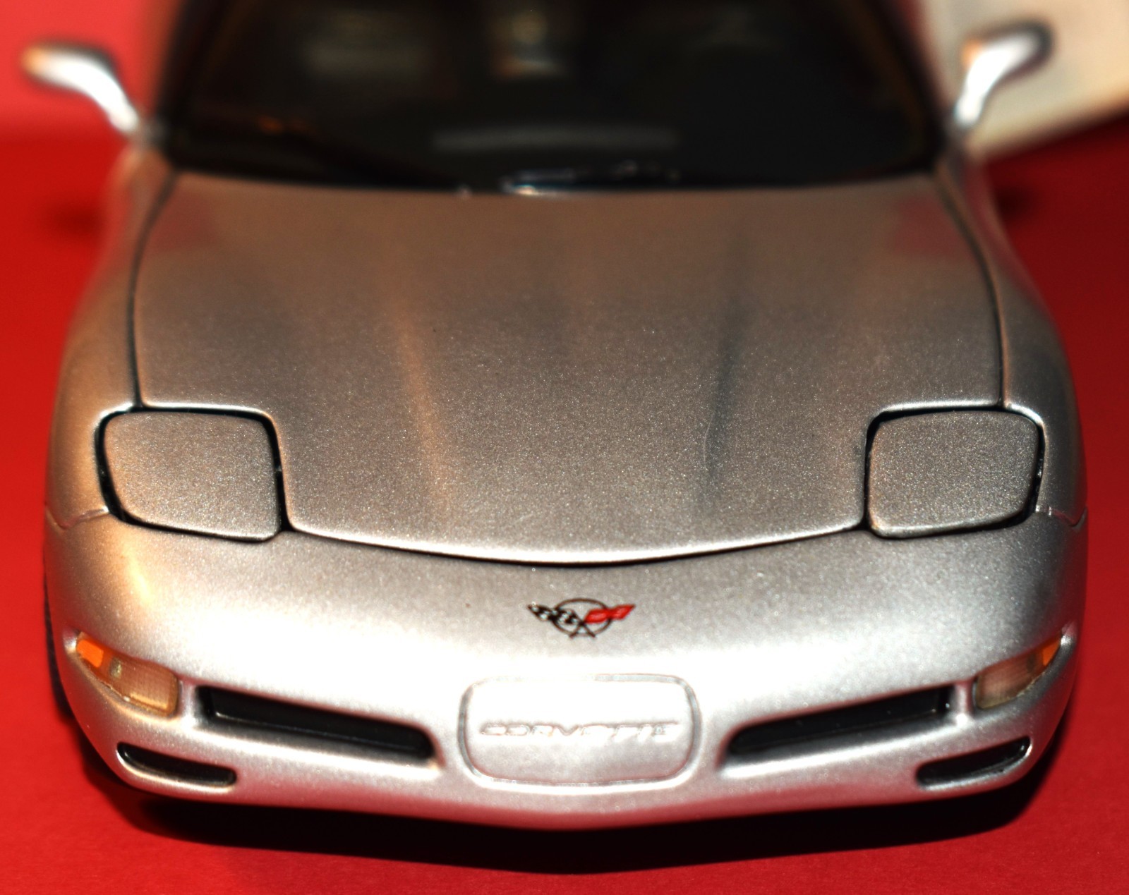 Franklin Mint 1/24 1998 Silver Convert. Black Removable Hard Top Corvette, Mint