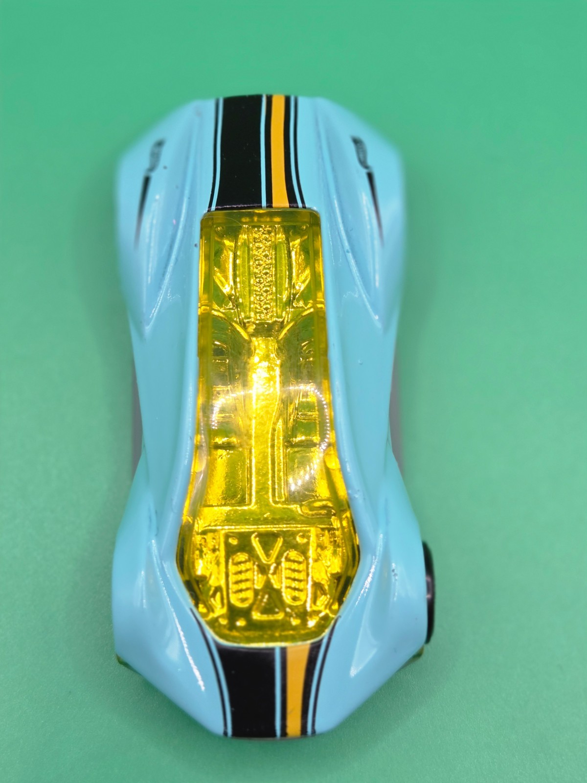 Hot Wheels Exotique FJV81 Light Blue Yellow Canopy 2019 Loose Mattel Malaysia