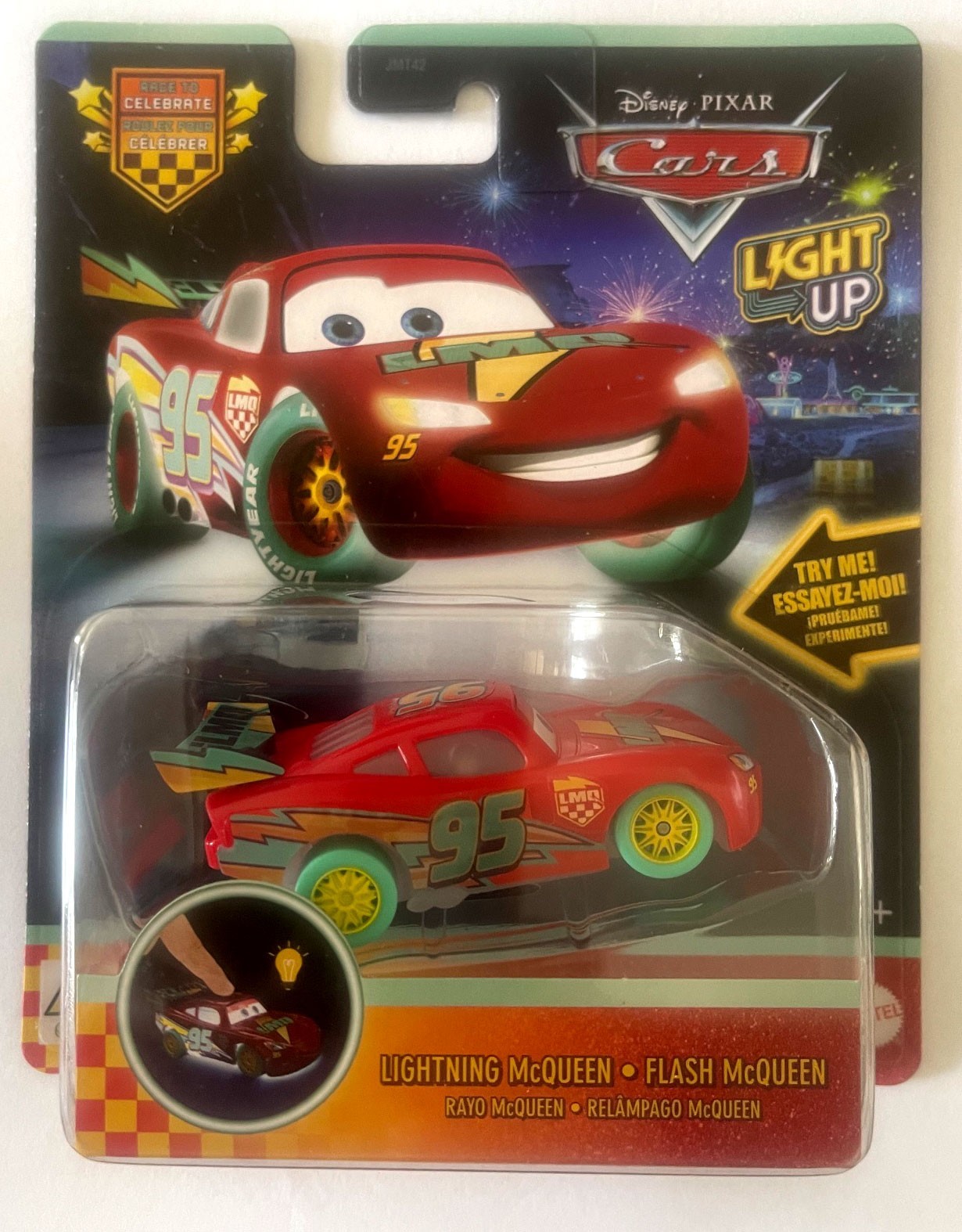 Disney Pixar Cars 2026 Celebrate Light Up Lightning McQueen Read Description