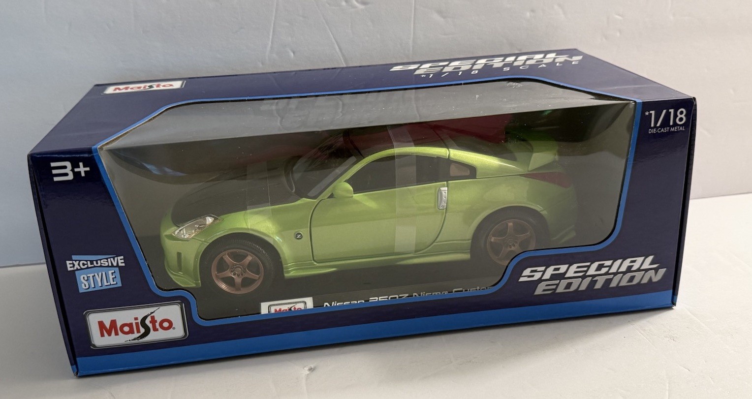 Nissan 350Z Nismo Custom 1:18 Maisto Exclusive Style Special Edition Green