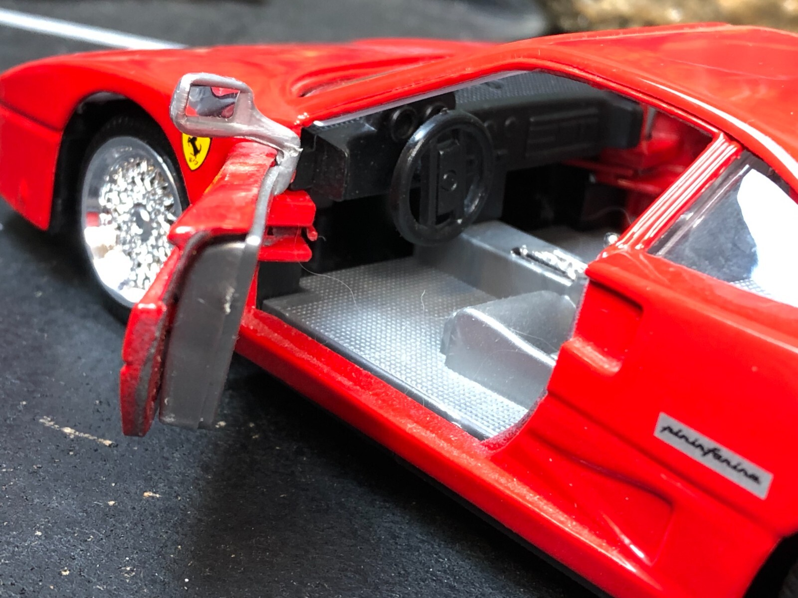 SUNNY SIDE SS7704 1:24 Diecast Model RED 1987 FERRARI F40 Opening Doors NO BOX