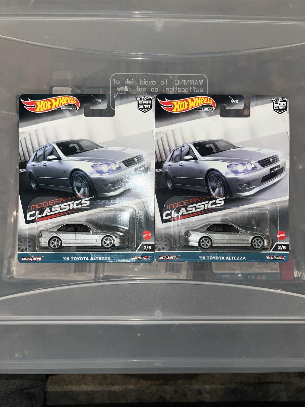 Lot Of 2 Hot Wheels 2024 Premium ‘98 Toyota Altezza Car Culture Modern Classics!