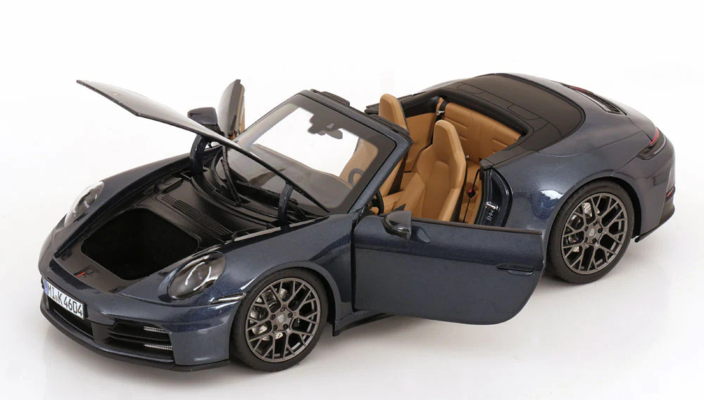 1:18 Porsche 911 (992) Carrera S Cabriolet 2024 — Blue Metallic — Norev 187180