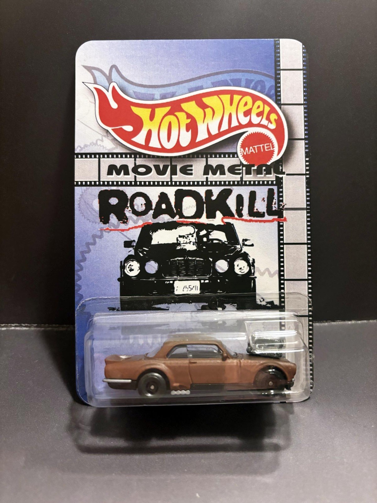 Custom HotWheels “DRAGUAR” and package from ROADKILL series BLOWN JAG JAGUAR