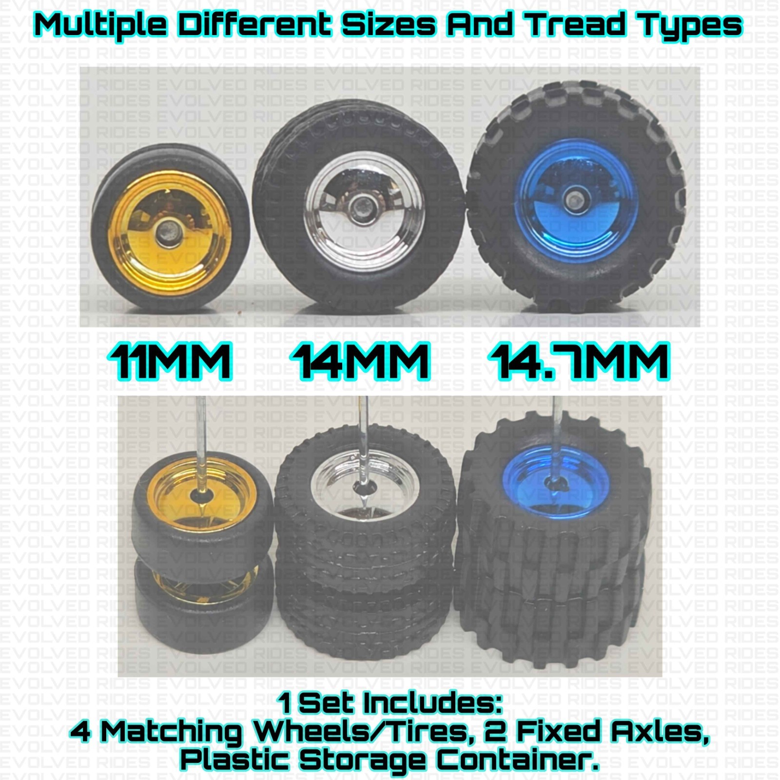 Moon Disc Smoothie Real Rider Wheels Rubber Tire For 1/64 Scale Hot