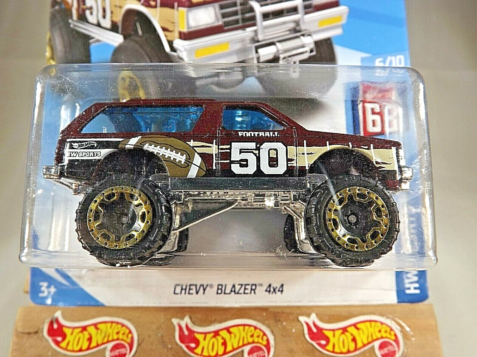 2018 Hot Wheels Kmart Exclusive HW Sports 6/10 CHEVY BLAZER 4X4 Burgundy GoldRim