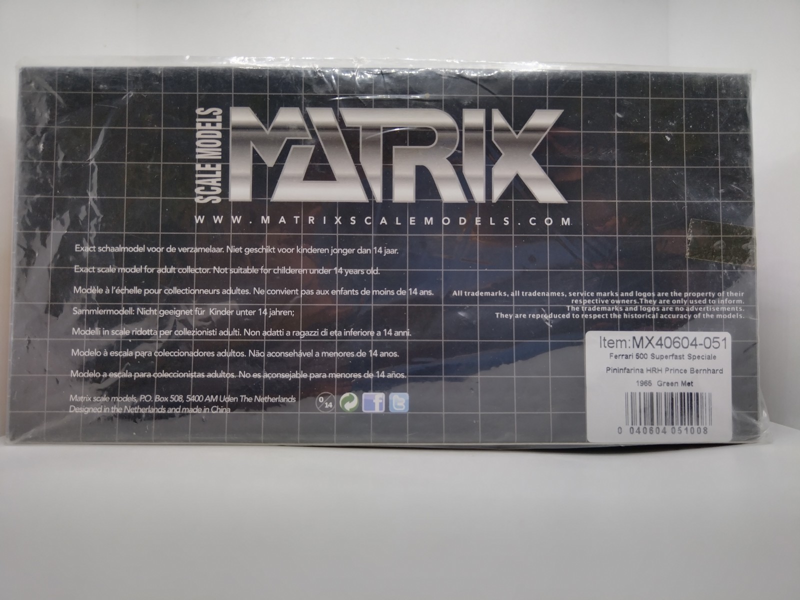 MATRIX 1/43 Ferrari 500 Superfast Speciale Pininfarina HRH Prince Bernhard 1965!