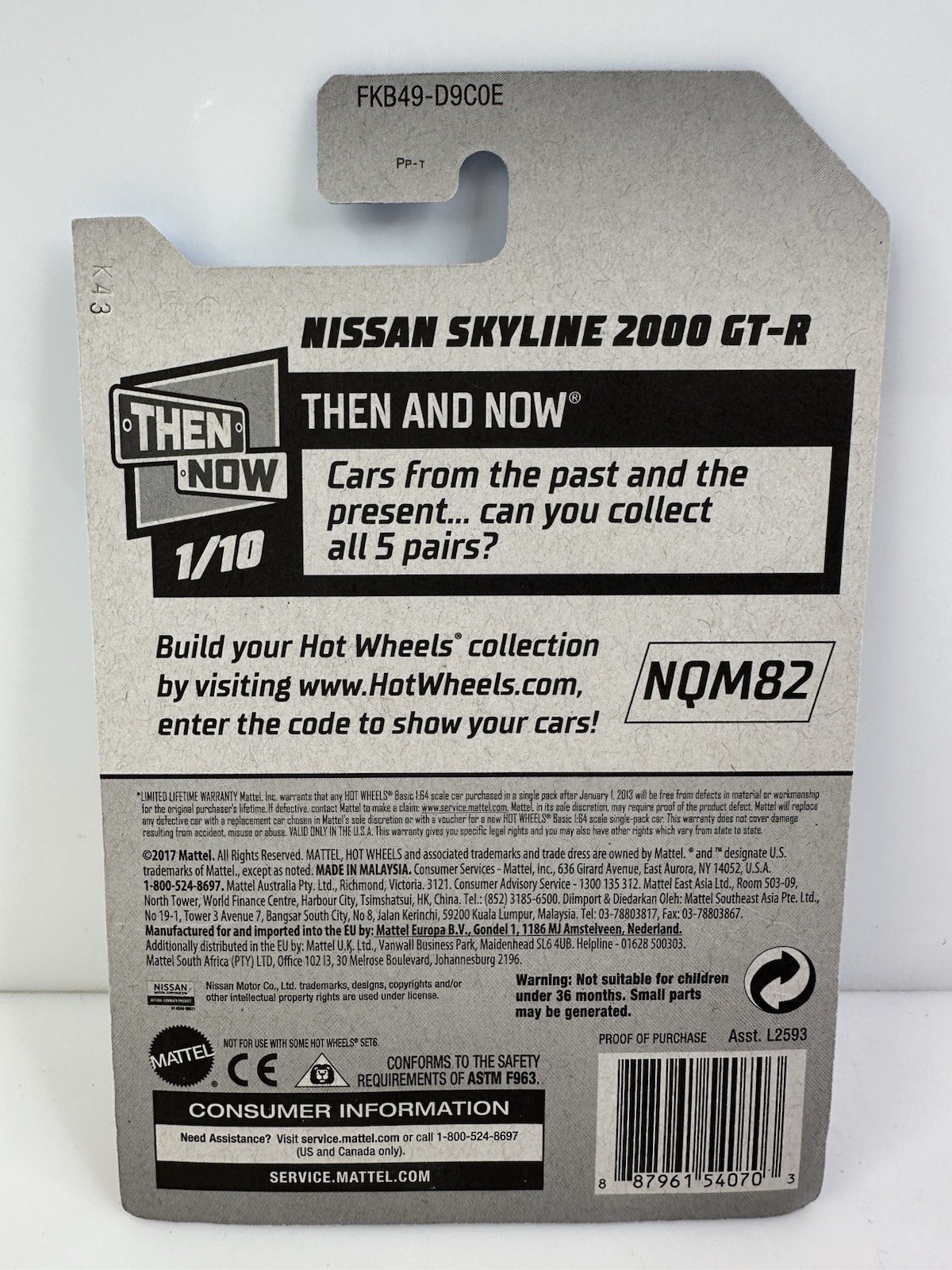 Hot Wheels Then And Now Nissan Skyline 2000 GT-R Super Treasure Hunt Blue HTF