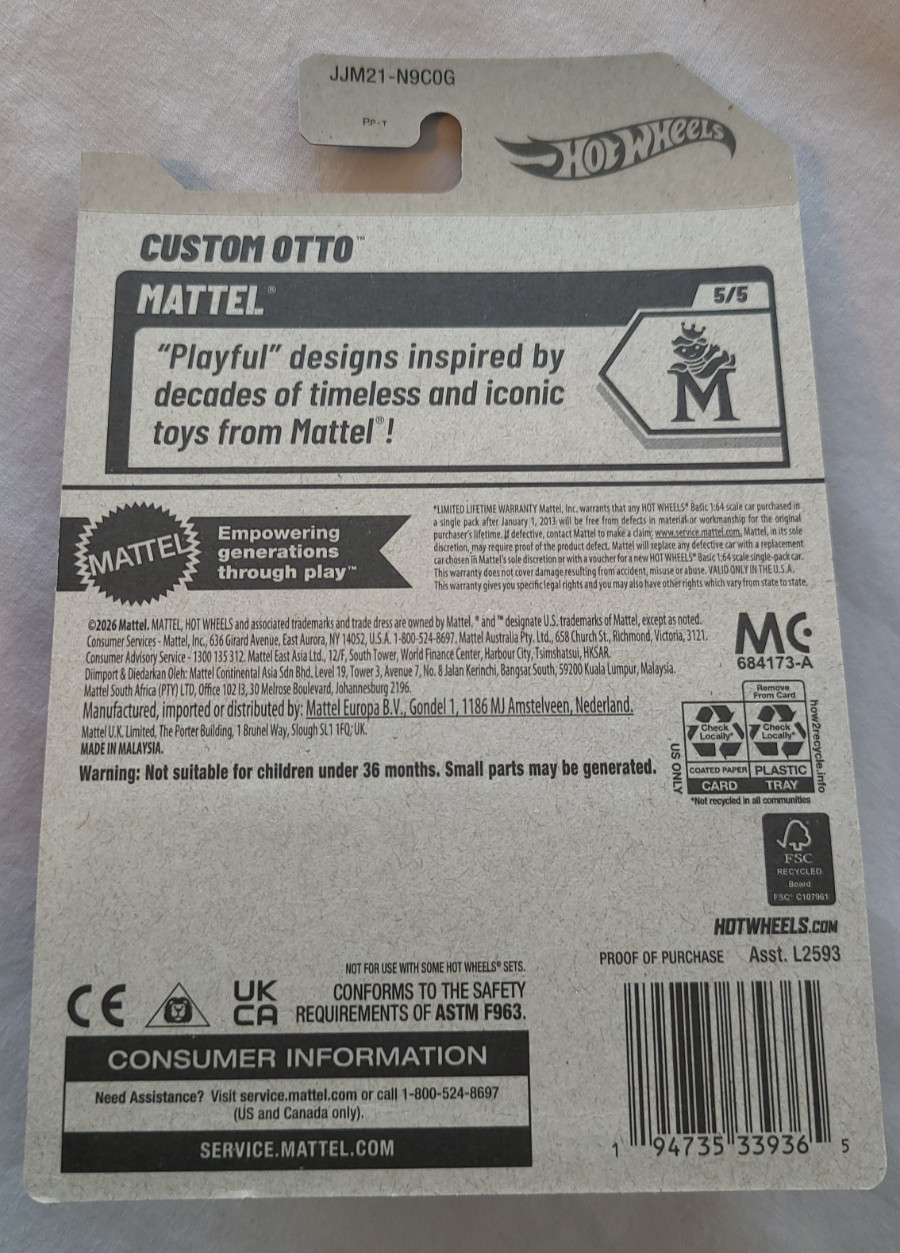 2026 HOT WHEELS SUPER TREASURE HUNT CUSTOM OTTO 1:64 HTF