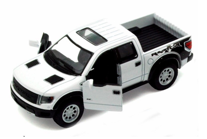 5″ Kinsmart 2013 Ford F-150 SVT Raptor SuperCrew 1:46 Diecast Model Truck- White