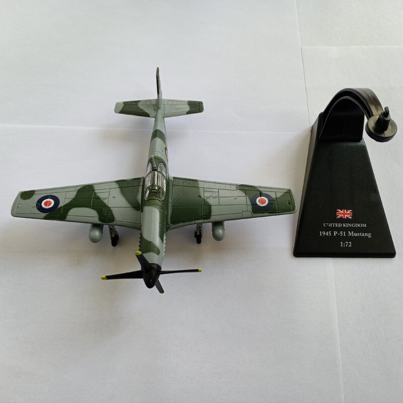 1:72 Alloy Diecast Military Model United Kingdom P-51 Mustang Fighter Aircraft