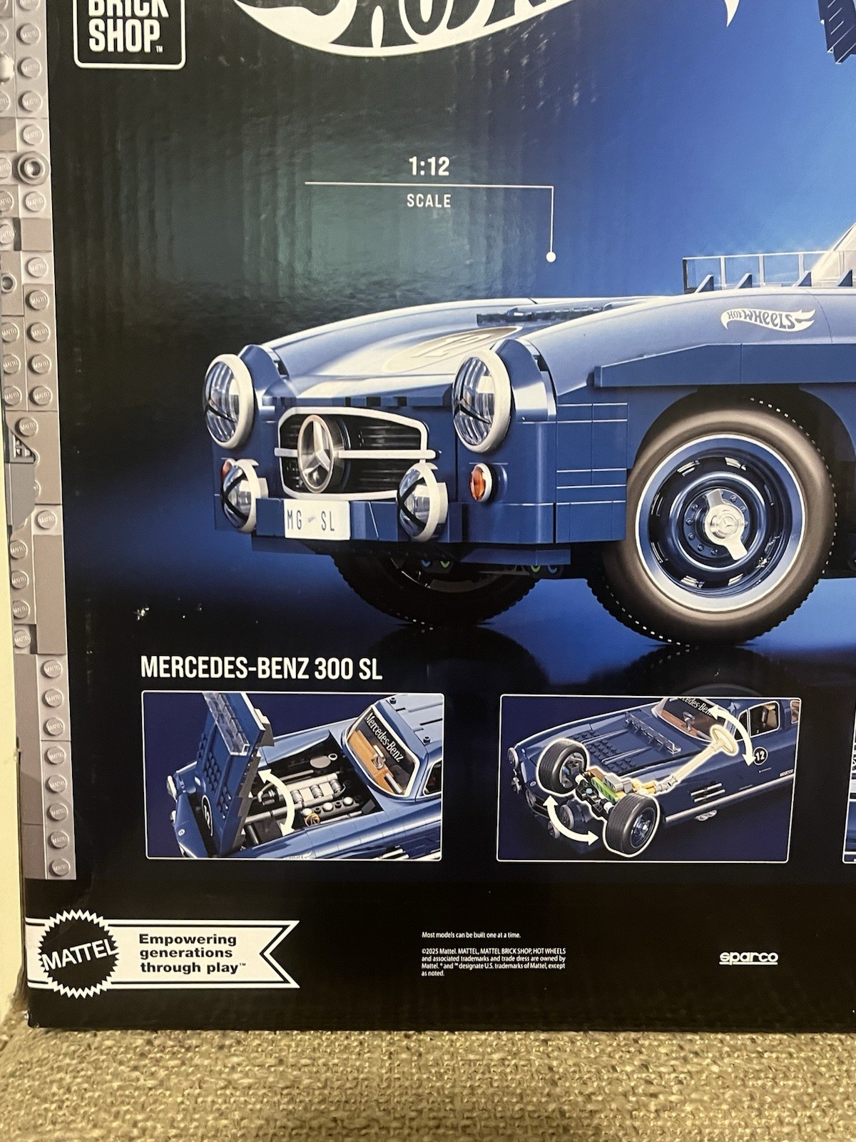 Mattel Brick Shop Hot Wheels Premium Series Building Set Mercedes-Benz 300 SL
