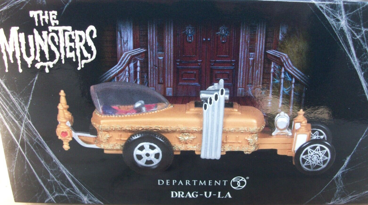 The Munsters Grandpa’s DraguLa Dept 56 RESIN Monster Hot Rod Coffin Dragster Car