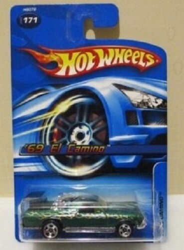 2005 HOT WHEELS ’69 EL CAMINO #171 KMART EXCLUSIVE COLOR METAL FLAKE GREEN