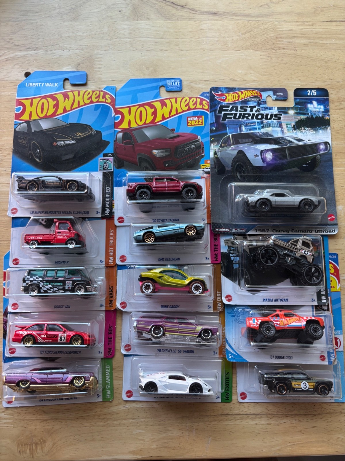 Hotwheels Lot Of 14 . Various styles and colors . All unopened