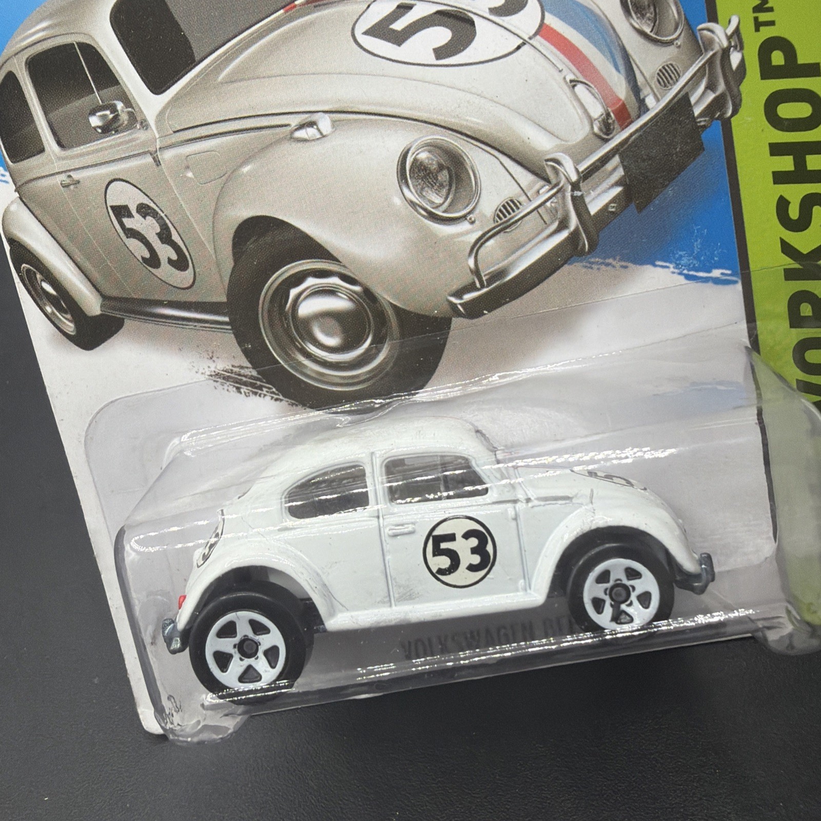 ⭐2014 Hot Wheels HW WORKSHOP HERBIE THE LOVE BUG WHITE VOLKSWAGEN BEETLE 53⭐