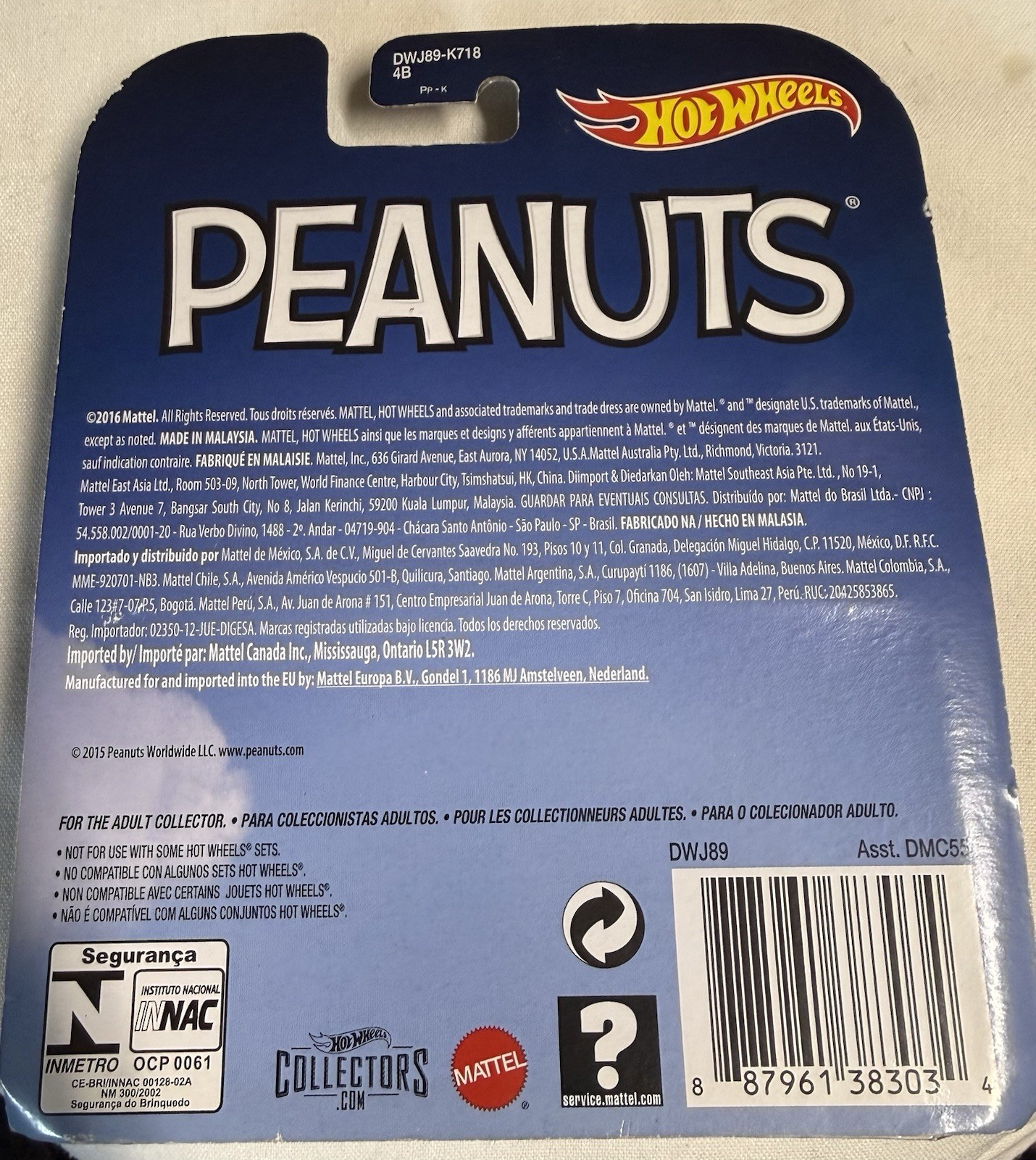 Hot Wheels Retro Entertainment Peanuts Snoopy