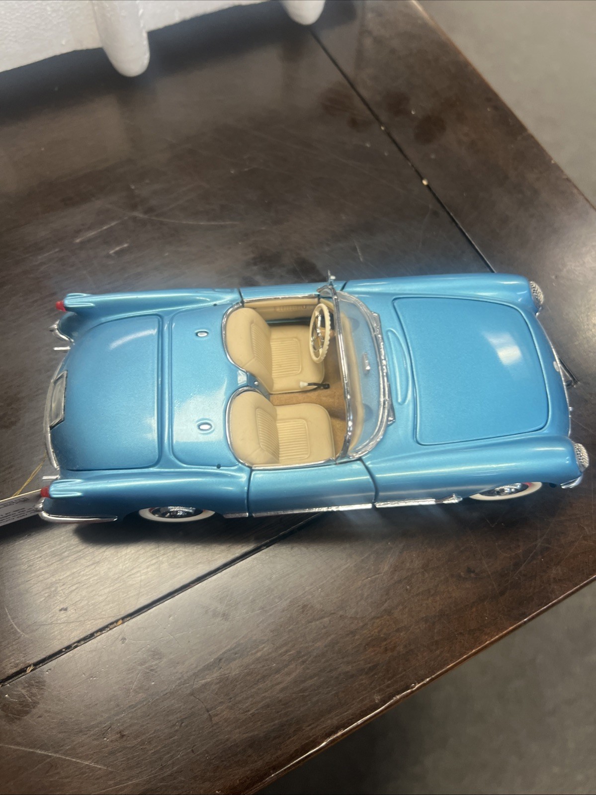 Franklin Mint Blue 1955 Chevrolet Corvette w/ Removable Top 1:24 Scale