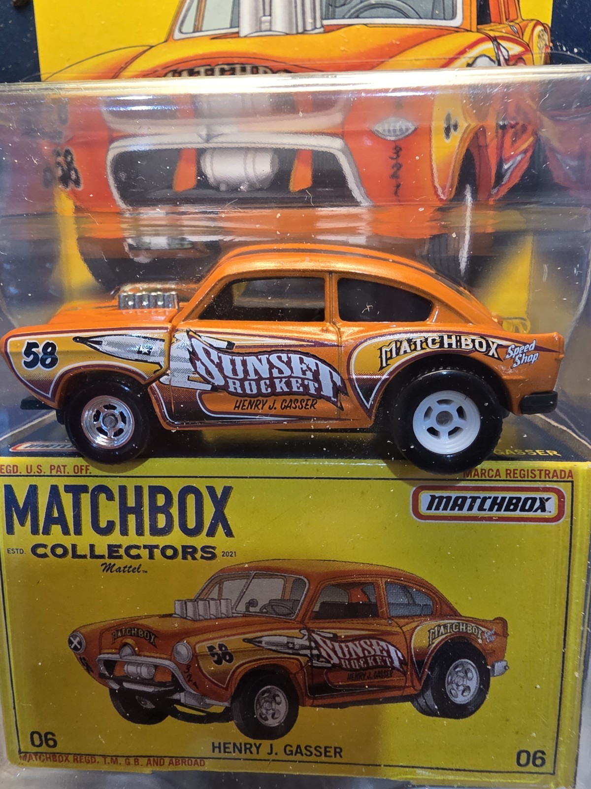 Matchbox Collectors 1:64 1951 Henry J Gasser Diecast Car Orange Unopened