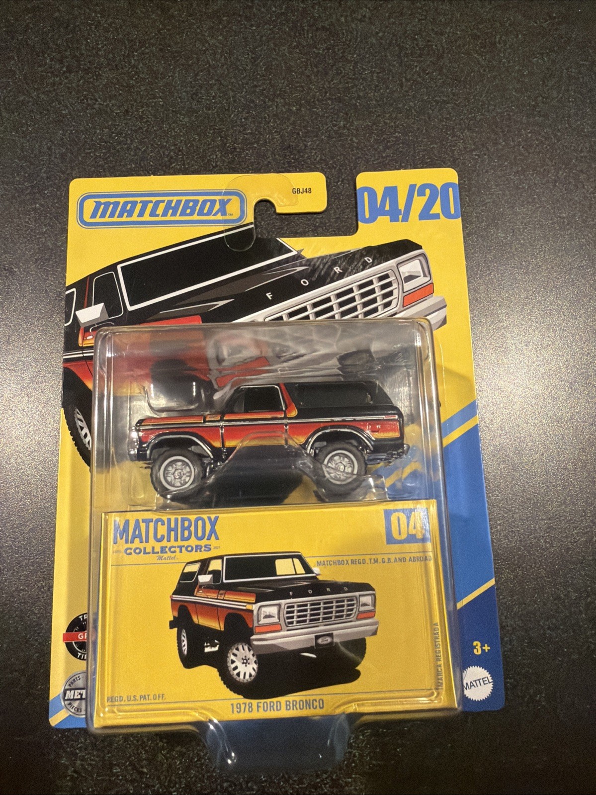 New 2025 Matchbox Collectors 1978 Ford Bronco 04/20 Premium Diecast Truck Black